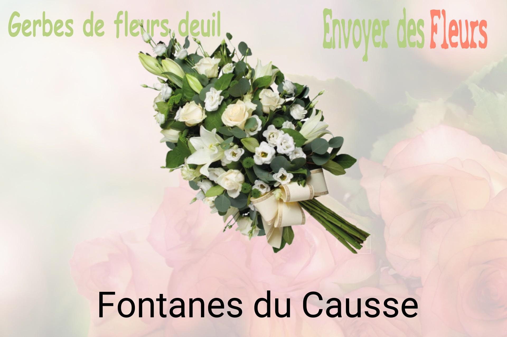 Gerbe de fleurs de deuil livrée à Fontanes-du-Causse